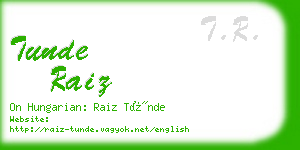 tunde raiz business card